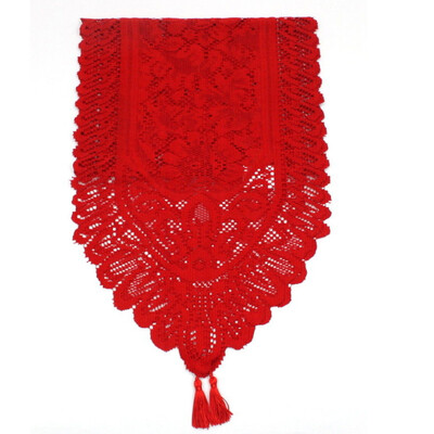 

Toponeto Polyester Lace Red Nordic Dinner Parties&Scary Movie Nights 33X180cm