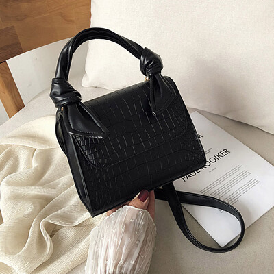 

Tailored Fashion Women Alligator Pure Color Leather Handle BagMessenger Bag Crossbody Bag