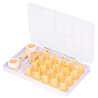 

Greensen 24Pcs Plastic Cake Cupcake Tube Pastry Nozzle Set Dessert Decoration Pastry Nozzle Set