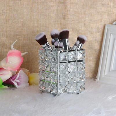 

Siaonvr Cosmetic Storage Tube Pen Holder Crystal Candle Holder Wedding Lover Decoration