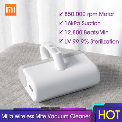 

Xiaomi Mijia Wireless Mite Vacuum Cleaner Car Dust Mite Controller Sterilization 16000Pa Mite Remover 850000 rpm Motor for Home