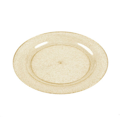 

60 Pcs Golden Plastic Plates include 30 Dinner Plates 30 Salad Plates