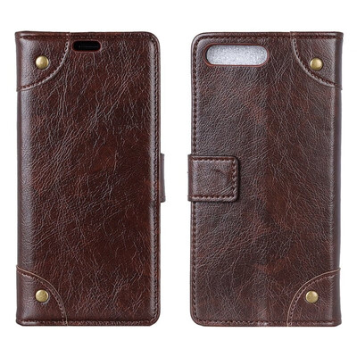 

MOONCASE Apple iPhone 7 Plus8 Plus Copper Buckle Napa Leather Case - Coffee