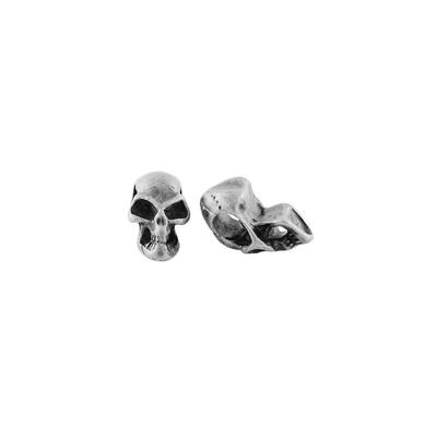 

Tibetan Style European Beads Lead Free Large Hole Beads Skull for Halloween Antique Silver 17x9x10mm Hole 4mm