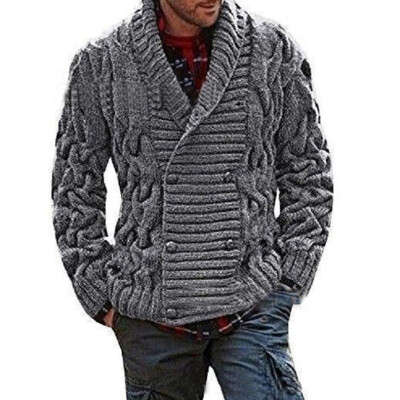 

New Mens V Neck Sweater Cardigan Jacket Button Down Knitwear Jumper Knitted Tops