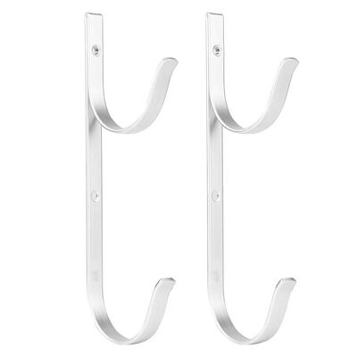

2pcs Aluminium Alloy Telescopic Bar Hook Swimming Pole Hanger Organizer