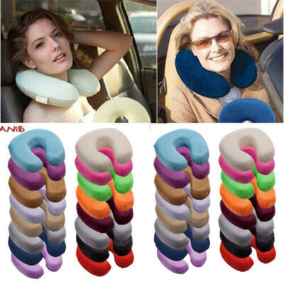 

Travel Hooded Pillow Cushion Car Office Airplane Head Rest Neck Support U-Shaped