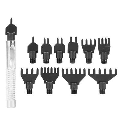 

10pcs Steel Leather Hollow Punch Tools Set Belt Hole Punching Accessories
