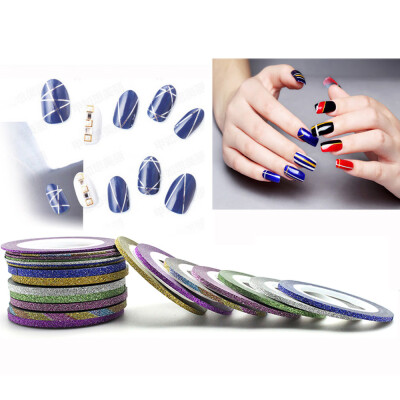 

Toponeto 21pcsset Nail Rolls Striping Tape DIY 3D Nail Art Tips Decoration Stickers