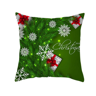 

Tailored Christmas Pillow Case Glitter Polyester Sofa Throw Cushion Cover Home Decor