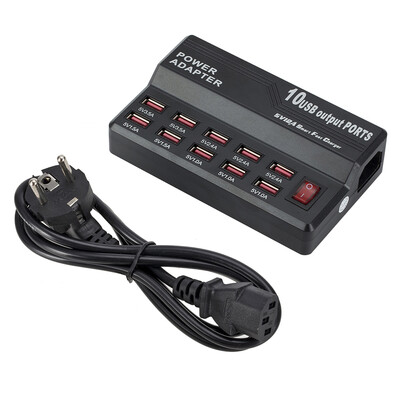 

EU Plug 12A 12 Port USB Cable Charger HUB Multi USB Charging Station Speed Smart Charging Adapter