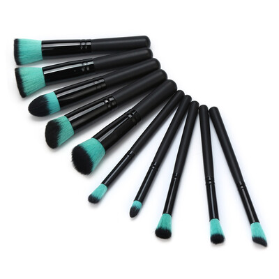 

〖Follure〗10PCS Wooden Foundation Cosmetic Eyebrow Eyeshadow Brush Makeup Brush Sets Tool