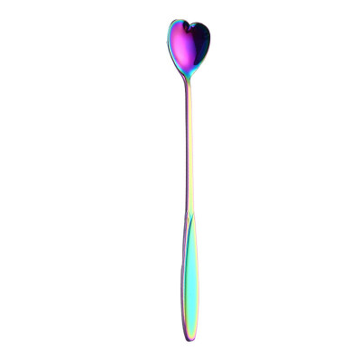 

Toponeto Colorful Petal Spoon Handle Spoons Ice Cream Drinking Tools Kitchen Gadget