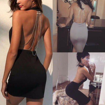 

Womens Bandage Backless Bodycon Dress Night Clubwear Cocktail Party Mini Dress