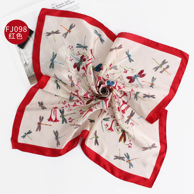 

New 70CM silk satin scarves flowers&small squares out of travel printed silk scarves gifts casual gifts wholesale FJ098
