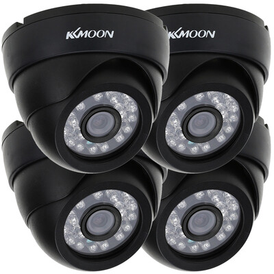 

KKmoon 4PCS Lot 720P CCTV Camera Security Kit 4pcs 60ft Video Cable IR-CUT Home Surveillance PAL System