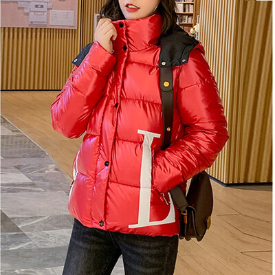 

Tailored Fashion Women Winter Warm Hooded Cotton Winter Jacket Solid Long-Sleeved Coat