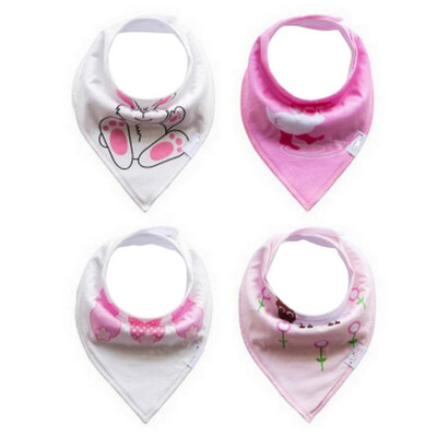

Multi-function Baby Bibs Saliva Towel Arrow Animal Cartoon Burp Cloths Triangle Cotton Accessories 4pcsSets
