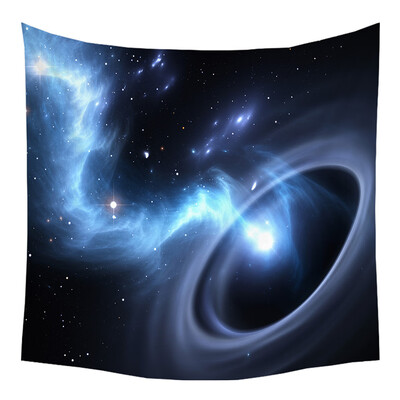 

Gobestart Tapestry Universe Moon Stars Space Plane Creative Home Bedroom Decor Romantic