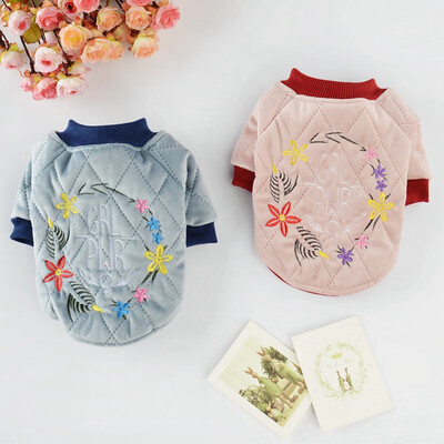 

Pet Dog Winter 2 Legged Clothes Embroidery Dog Sweater Soft Thickening Warm Dogs Shirt Pet Bulldog Pug Hoodies Clothes