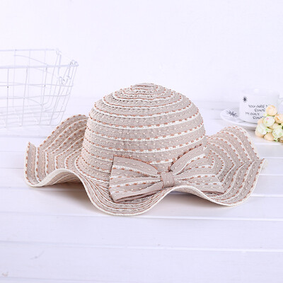 

South Korean cornice bow sun hat lotus leaf summer tide summer tide beach hat wholesale