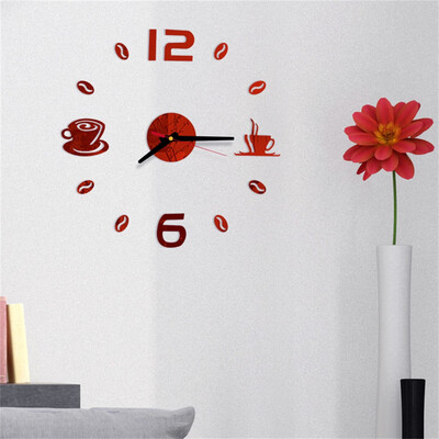 

Gobestart 3D DIY Roman Numbers Acrylic Mirror Wall Sticker Clock Home Decor Mural Decals