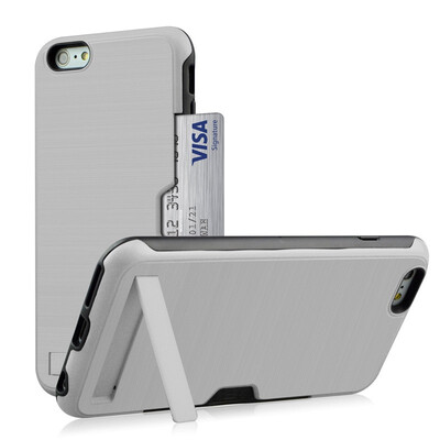 

Card Holder Case Apple iPhone 6 6S Hybrid Bumper Case iPhone 6 iphone6 iphone6s Armor TPU Cover 47"