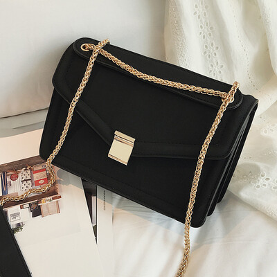 

Spring&summer new small bag female 2019 new wave Korean version of the wild Messenger shoulder lock buckle Scrub fashion small square bag