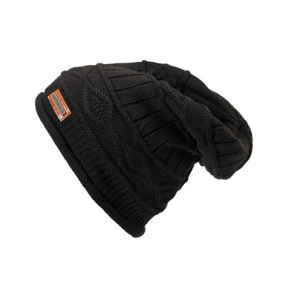 

Tailored Men Women Warm Crochet Winter Plus Velvet Plaid Ear Protector Slouchy Hat