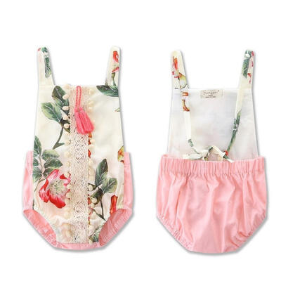 

Newborn Infant Baby Girl Jumpsuit Bodysuit Floral Lace Romper Outfits Sunsuit