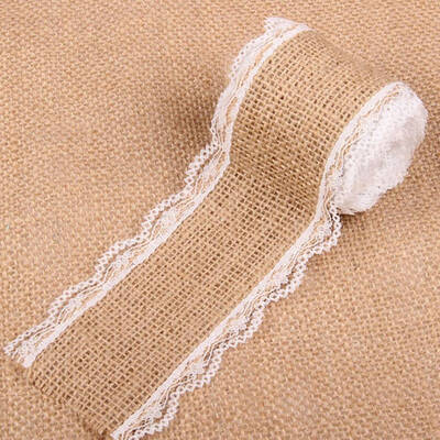 

2m HESSIAN LACE Ribbon Jute Burlap Rustic Wedding Christmas Vintage Craft Trim