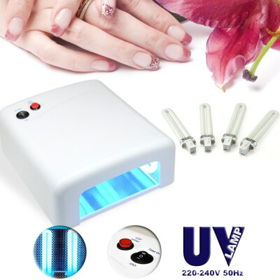 

36W Nail Polish Dryer Lamp LED UV Gel Acrylic Curing Light Spa Kit 4 tubes