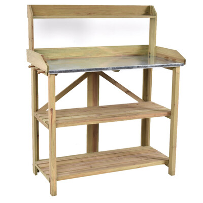 

Garden Wooden Planting Bench Work Station
