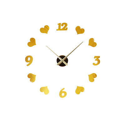 

Gobestart Creative Love Digital DIY Wall Clock Mirror Wall Clock Home Decoration