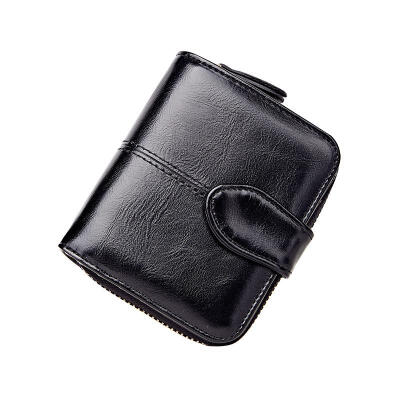 

PU Leather Zipper Wallet Short Coin Purse Card Holder Bag For Women