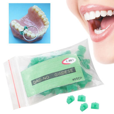

Greensen 40Pcs Dental Disposable Elastic Fixing Tooth Wedge Silicone Orthodontic Material Oral Care