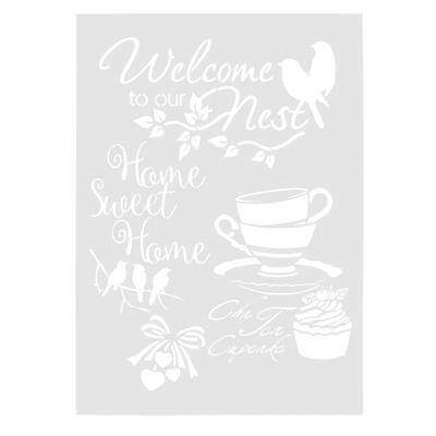 

Plastic Cake Coffee Template Spray Mold DIY Fondant Stencil Decorating Tool