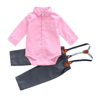 

0-2T Summer Selling Baby Boys Casual Clothes Set Infant Kids Long-sleeved ShirtPants 2PCS Newborn Newly Fashion Outfits