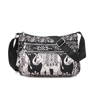 

Printed Oxford Bag Multi-layer Large Capacity Leisure Middle-aged Mother One Shoulder Slant Bag Canvas