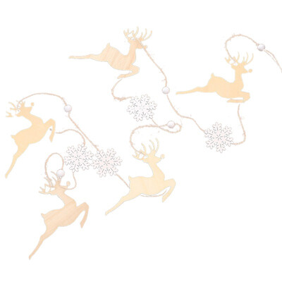 

Christmas Wooden Hanging Pendants Decoration Banner Ornament Deer Santa Snowman Garlands For Christmas Party Decoration