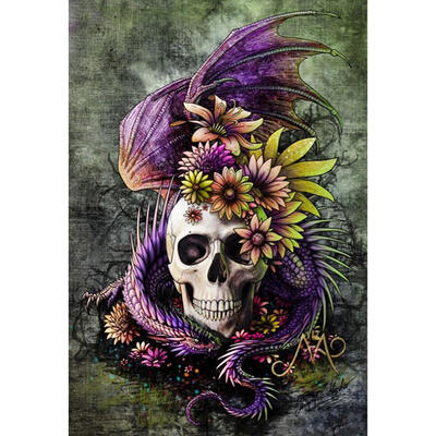 

5D DIY Full Drill Diamond Painting Skull Cross Stitch Embroidery Mosaic Kit