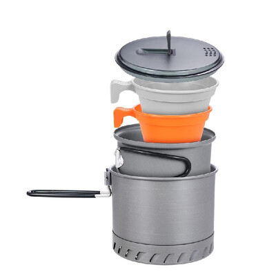 

Portable Camping Cookware Kit 4Pcs for Hiking Backpacking 4 Piece Lightweight Durable Pot Cup Bowls