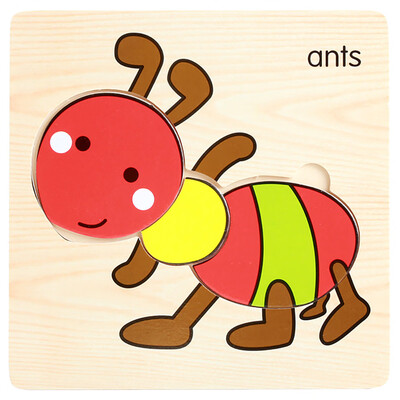 

Gotoamei Wooden Lovely Puzzle Educational Developmental Baby Kids Training Toy Gift