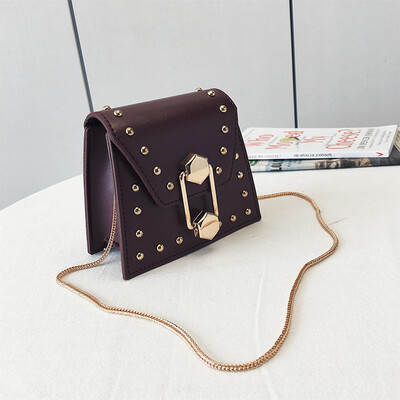 

Fashion small bag Korean version of the wild pu womens bag chic chain girl bag can be shoulder slung
