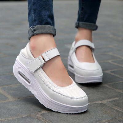 

QIAOJINGREN 2018 Summer women flat platform shoes ladies suede leather flat shoes women slip-on casual shoes moccasins creepers