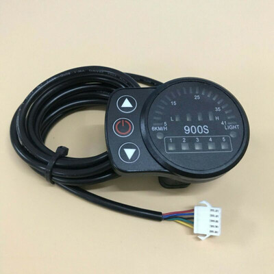 

Black Display Meter Waterproof Interface 24V36V48V KT-LED900S Bikes Cycling