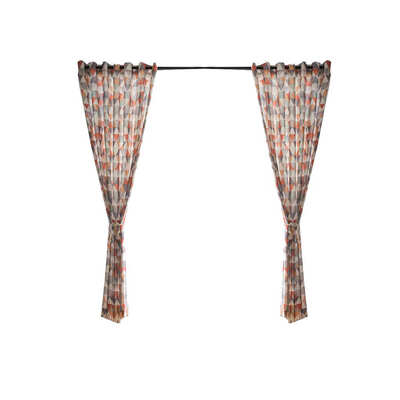 

Geometric Blackout Window Curtain Grommet Ring Top Living Room Bedroom Window Drapes Blinds