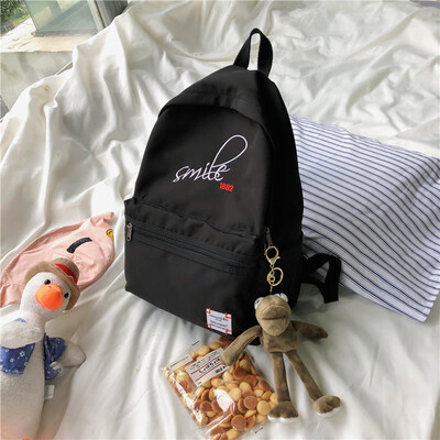 

Schoolbag female Korean version of ulzzang high school students in junior high school inswind backpack antique doll shoulder bag