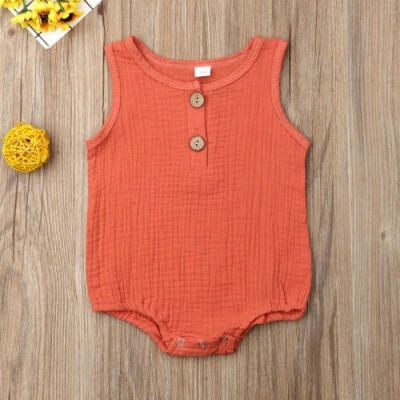 

New Infants Baby Boy Girl Button Romper Bodysuit Jumpsuit Summer Clothes