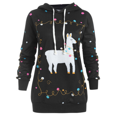 

Tailored Women Casual Plus Size Christmas Print Long Sleeve Hoodies Sweatshirt Tops